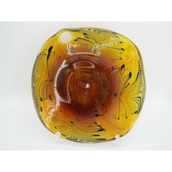 Multicolor Ombre Swirled Art Glass Painters Palette - Picture 1 of 11